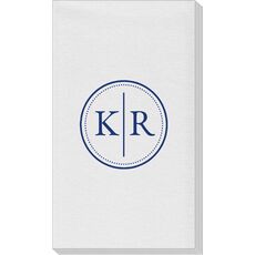 Dotted Circle Duogram Linen Like Guest Towels