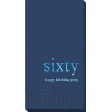 Big Number Sixty Guest Towels