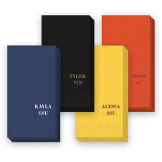 Name and College Initials Guest Towels