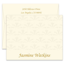 Galliard Embossed Triple Thick Folded Note Cards - Raised Ink