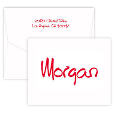 Felice Folded Note Cards - Raised Ink