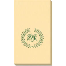 Renaissance Wreath with Monogram Linen Like Guest Towels