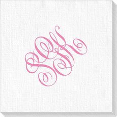 Interlocking Script Monogram Luxury Deville Napkins