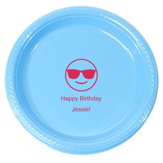 Personalized Sunglasses Emoji Plastic Plates
