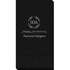 60th Wreath Guest Towels