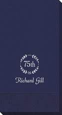 75th Wreath Guest Towels