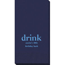 Big Word Drink Guest Towels
