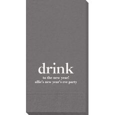 Big Word Drink Guest Towels
