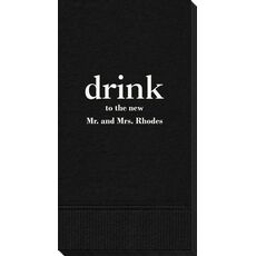 Big Word Drink Guest Towels
