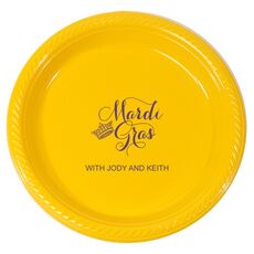 Mardi Gras Crown Plastic Plates