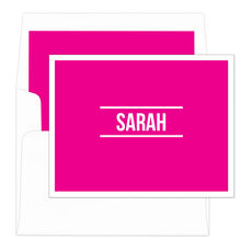 Personalized Bar Bat Mitzvah Thank You Cards The Stationery Studio Hot Pink Bold Foldover Note Cards