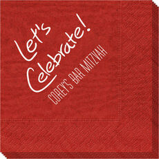 Fun Let's Celebrate Moire Napkins
