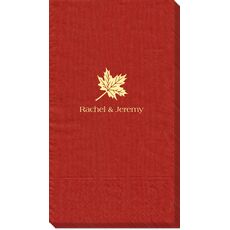 Little Autumn Leaf Moire Guest Towels