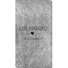 Just Married with Heart Carte Guest Towels