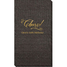 Elegant Cheers Moire Guest Towels