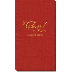 Elegant Cheers Moire Guest Towels