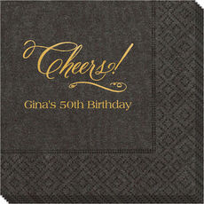 Elegant Cheers Moire Napkins