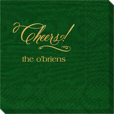 Elegant Cheers Moire Napkins