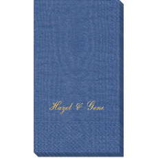 Formal Script Moire Guest Towels