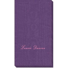 Formal Script Moire Guest Towels