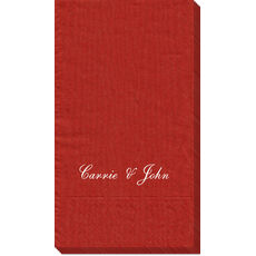 Formal Script Moire Guest Towels