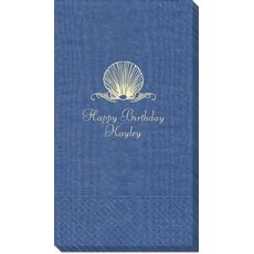 Graceful Seashell Moire Guest Towels