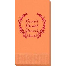 Floral Laurel Wreath Guest Towels