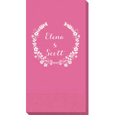 Floral Laurel Wreath Guest Towels