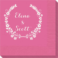 Floral Laurel Wreath Napkins