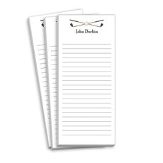 Crossed Golf Clubs Skinnie Notepads