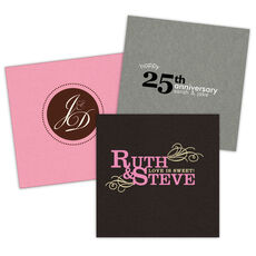 Custom Linen Like Napkins with Your 2-Color Logo