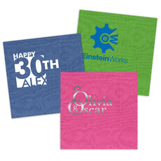 Custom Moire Napkins with Your 1-Color Logo