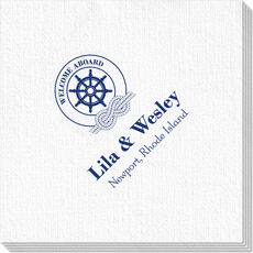 Welcome Aboard Wheel Luxury Deville Napkins