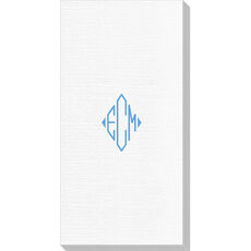 Shaped Diamond Monogram Deville Guest Towels