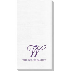 Pick Your Single Monogram with Text Deville Guest Towels