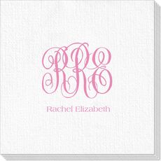 Script Monogram with Text Deville Napkins