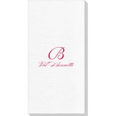 Pick Your Initial Monogram with Text Deville Guest Towels