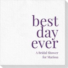 Best Day Ever Big Word Deville Napkins