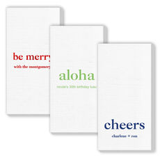 Design Your Own Big Word Deville Guest Towels