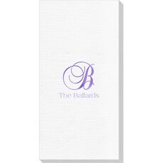 Elegant Initial Deville Guest Towels