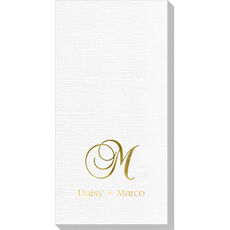 Elegant Initial Deville Guest Towels