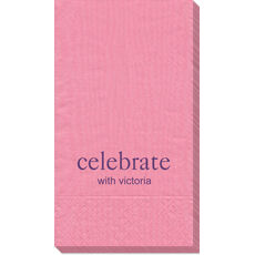 Big Word Celebrate Moire Guest Towels
