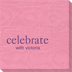 Big Word Celebrate Moire Napkins