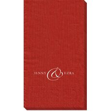 Elegant Ampersand Moire Guest Towels
