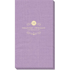 Initial Scroll Moire Guest Towels
