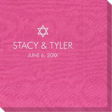 Little Star of David Moire Napkins