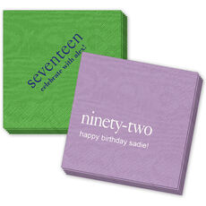 Select Your Big Number Moire Napkins