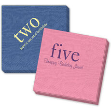 Select Your Big Number Moire Napkins