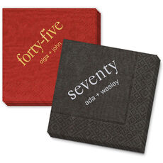 You Create Your Big Number Moire Napkins