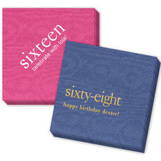 You Create Your Big Number Moire Napkins